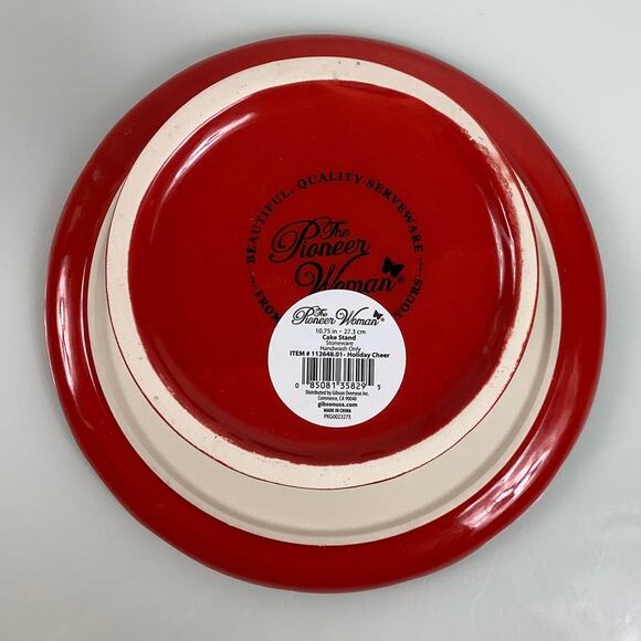 RARE The Pioneer Women Holiday Cheer Cake Stand 10.75 NEW - Picture 4 of 8